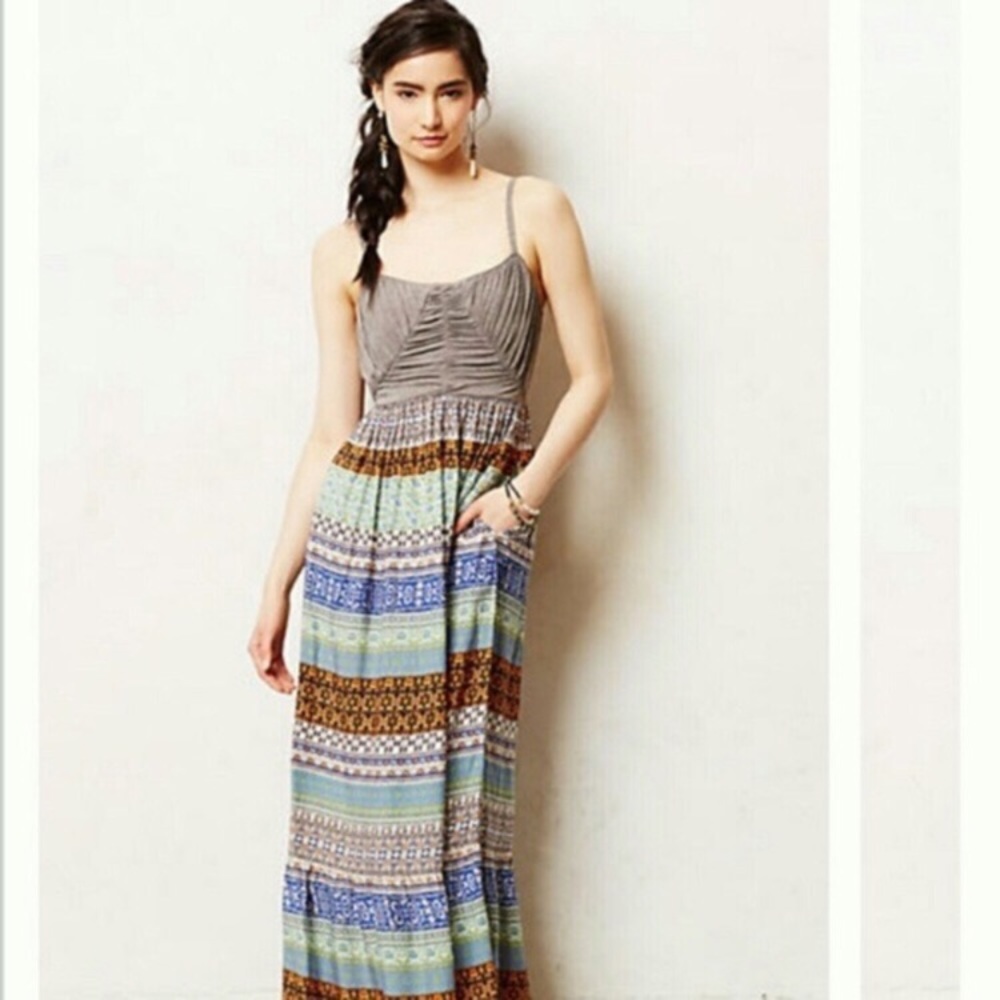 Anthropologie Lilka patterned Maxi Dress